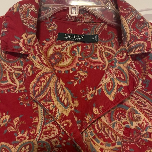 Ralph Lauren Red Paisley Shirt - Picture 3 of 9